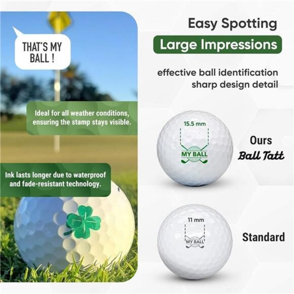 Golf Ball Stamp - Self-Inking Marker - Quick-Dry Permanent Marking Tool - Picture 3 of 7